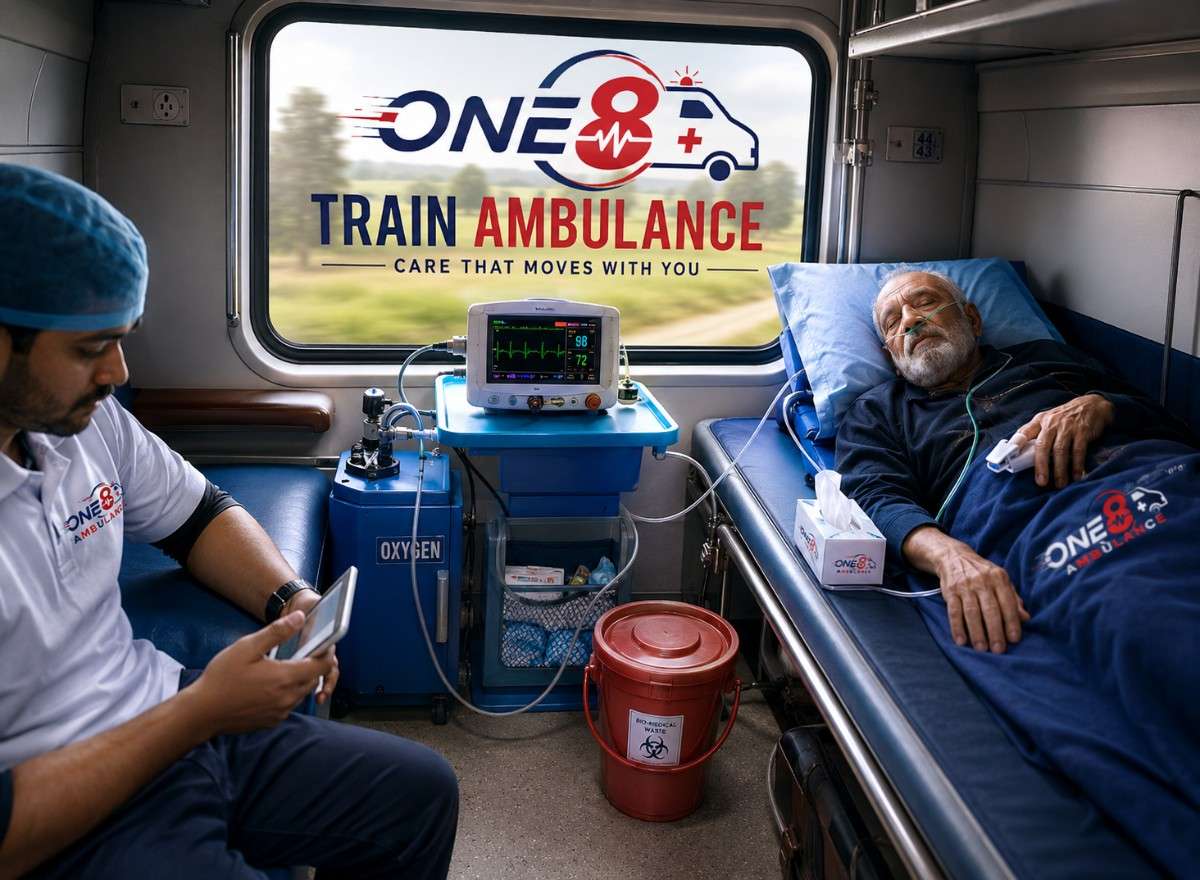 Medical team preparing an ambulance